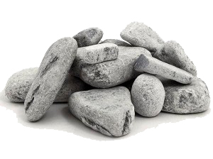 Камни для бани талько-хлорит обвалованный 20 кг.