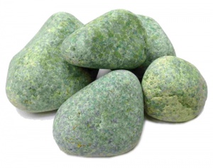 Камни для бани жадеит шлифованный 20 кг.